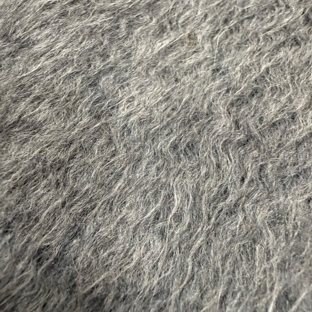 Alpaca Camargo Gray Alpaca Wool Scarf Crochet Floral Fringe Scandi Lagenlook Big - Picture 4 of 12